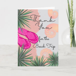 Thank You for the Beach Trip Shells Sand Sandals Card