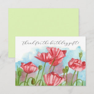 Thank You For The Birthday Gift Poppies