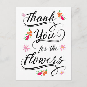 Thank you for the flowers Postcard