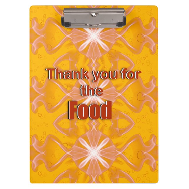 Thank you for the food clipboard (Front)