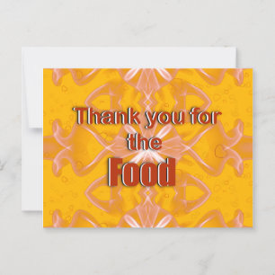 Thank you for the food postcard