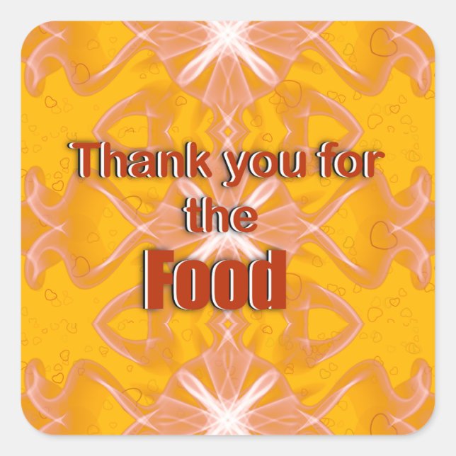 Thank you for the food square sticker (Front)