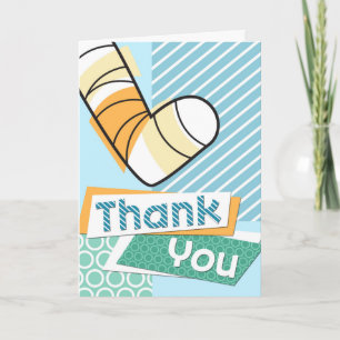 Thank You for the Get Well Gift - Leg in Cast