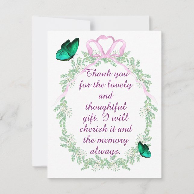 THANK YOU FOR THE GIFT, CARD (Front)