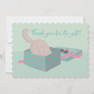 Thank You for the Gift Cute Cat in Gift Box