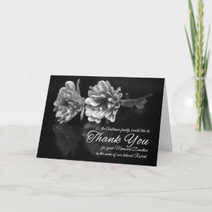 Thank You for the Memorial Donation Classic Black