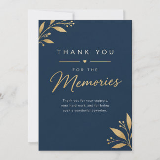 Thank You for the Memories – Elegant Coworker Fare Card