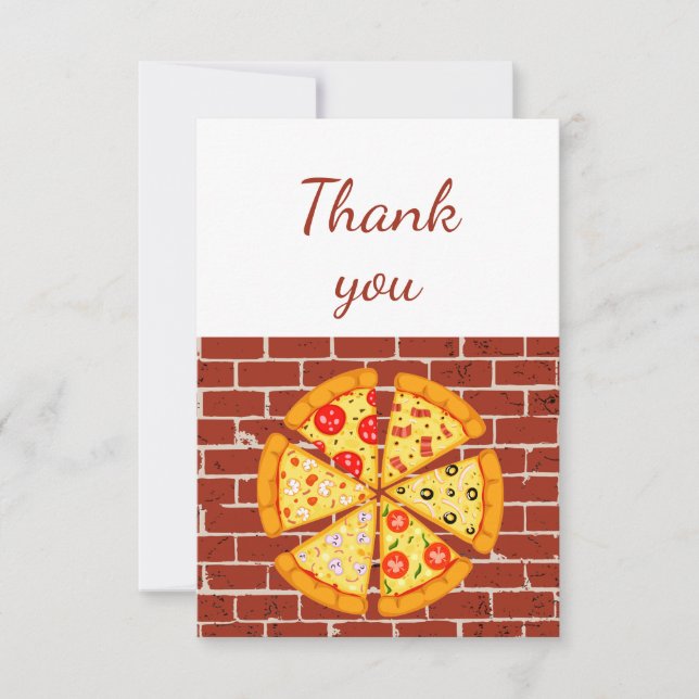 Thank You for the Pizza, Pizza night Fun Card (Front)