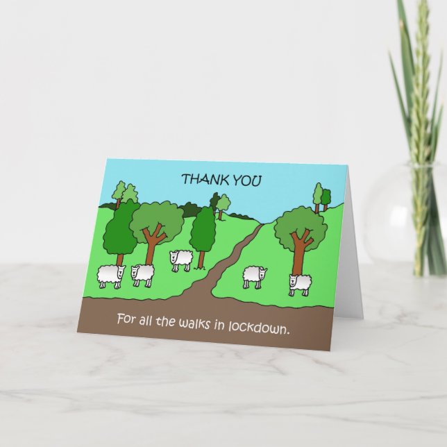 Thank You for the Walks in Lockdown Card (Front)