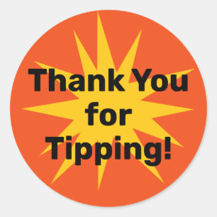 Thank You for Tipping! Starburst Stickers