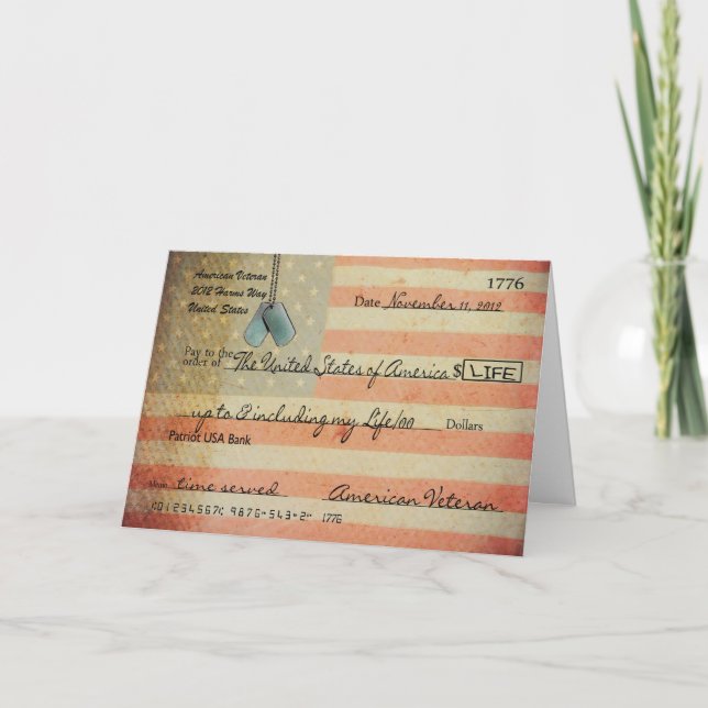 Thank you for Veteran on Veterans Day (Front)