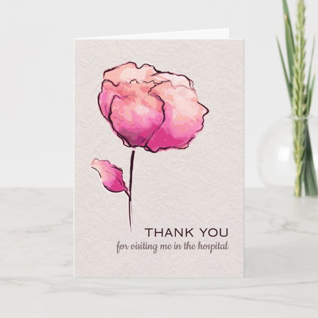 Thank You for Visiting Me in the Hospital Card (Front)