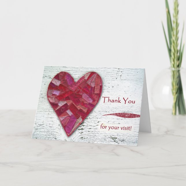 Thank You for Visiting Me in the Hospital, Heart Card (Front)