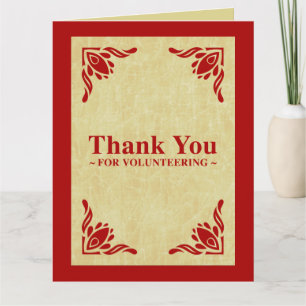 thank you for volunteering