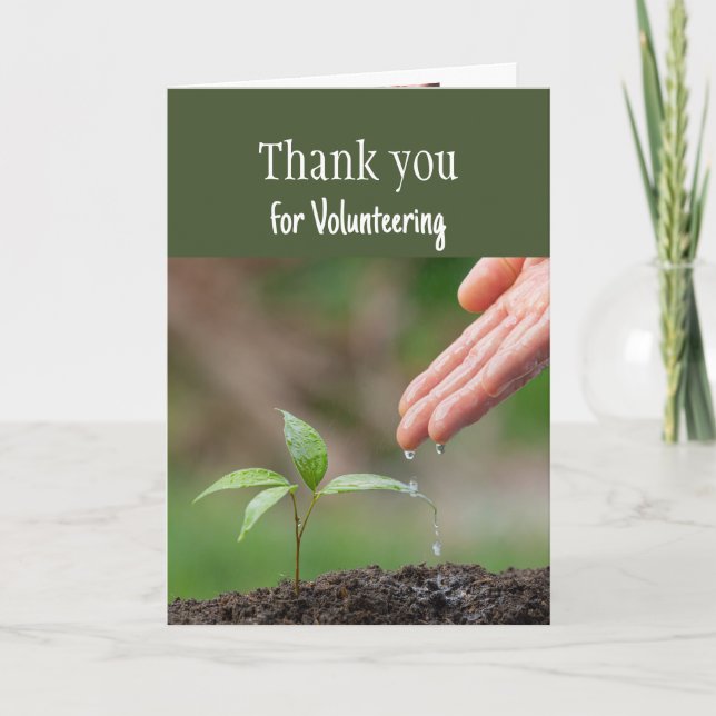 Thank you for Volunteering  Card (Front)