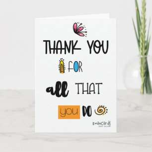 Thank You for Volunteering Card