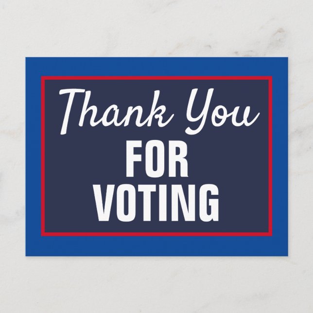 Thank You for Voting 2020 Election Postcard (Front)