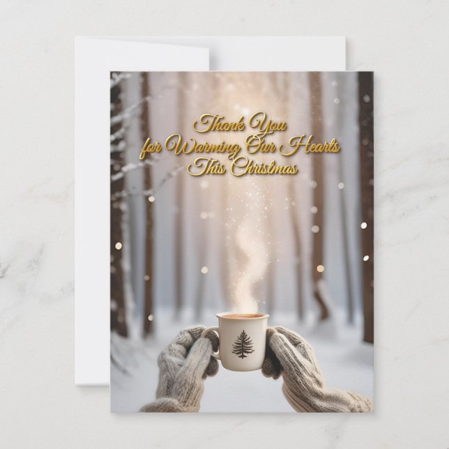 Thank You for Warming Our Hearts This Christmas Holiday Card (Front)