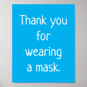 Thank you for Wearing a Mask Poster