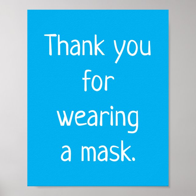 Thank you for Wearing a Mask Poster (Front)