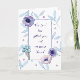Thank You For Your Blessed Ministry Lavender Blue Card
