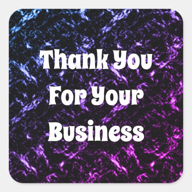 Thank You for Your Business Client Appreciation Square Sticker (Front)