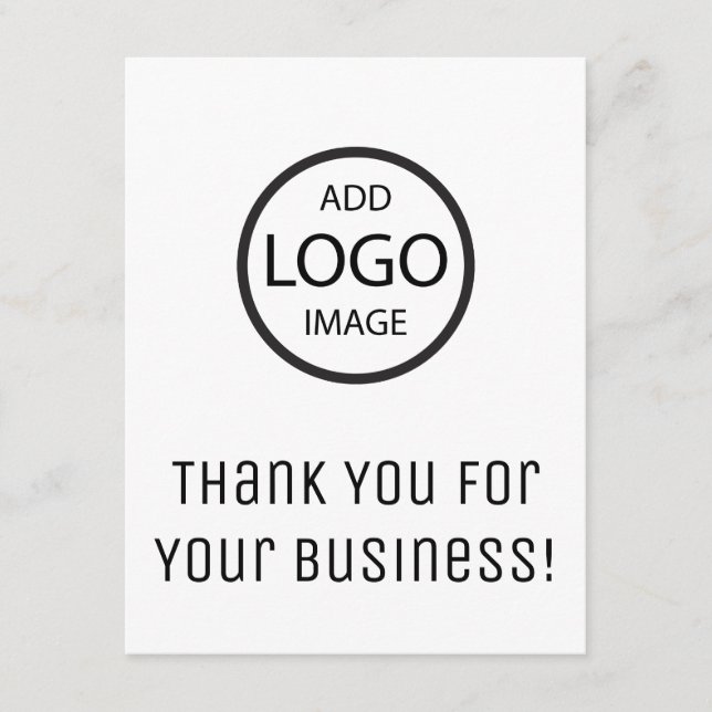 Thank You for Your Business | Company Sticker Enclosure Card (Front)