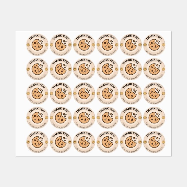 Thank You For Your Business, cookie sticker (Sheet)