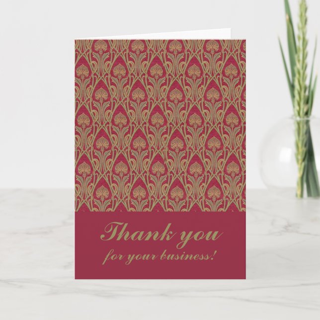 Thank you for your business damask card (Front)