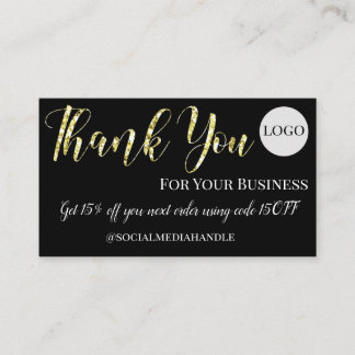 Thank You for Your Business Discount Loyalty Card