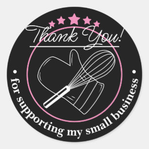 Thank You For Your Business Grey Sticker