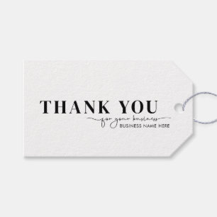 Thank You for your business Handwritten Script Gift Tags