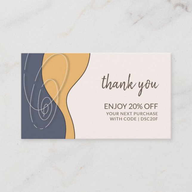 Thank You for Your Business Loyalty Discount Card (Front)