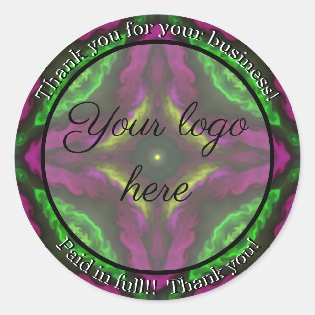 Thank you for your business stickers (Front)