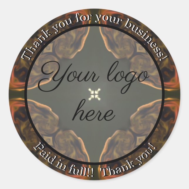 Thank you for your business stickers (Front)