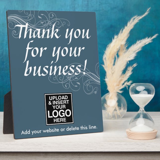 Thank you for your business with logo plaque (Side)