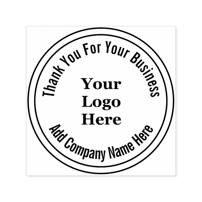 Thank You For Your Business Your Logo Here Self-inking Stamp (Design)
