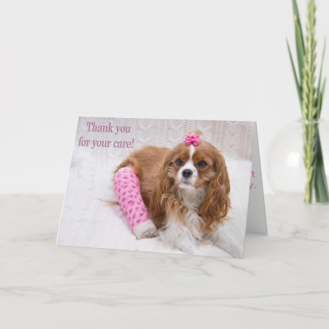 Thank You For Your Care King Charles Spaniel (Front)