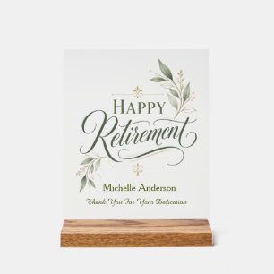 Thank You For Your Dedication Personalised Name Acrylic Sign