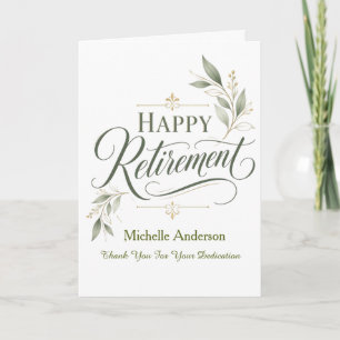 Thank You For Your Dedication Personalised Name Card