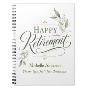 Thank You For Your Dedication Personalised Name Notebook