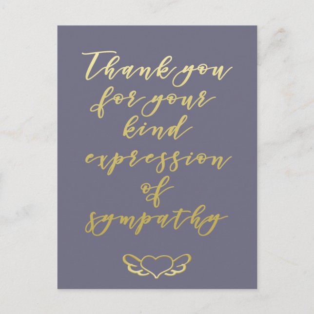 Thank you for your expression of sympathy Postcard (Front)