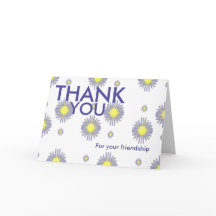 Thank you for your friendship and support card