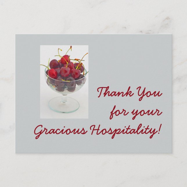 Thank You for your Gracious Hospitality! Postcard (Front)