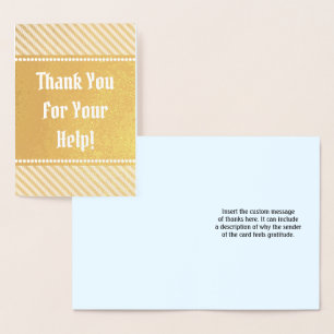 "Thank You For Your Help!" Greeting Card