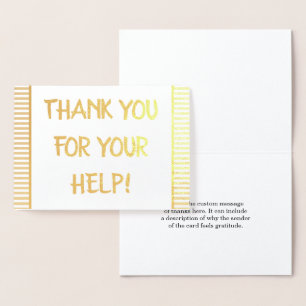"THANK YOU FOR YOUR HELP!" Greeting Card