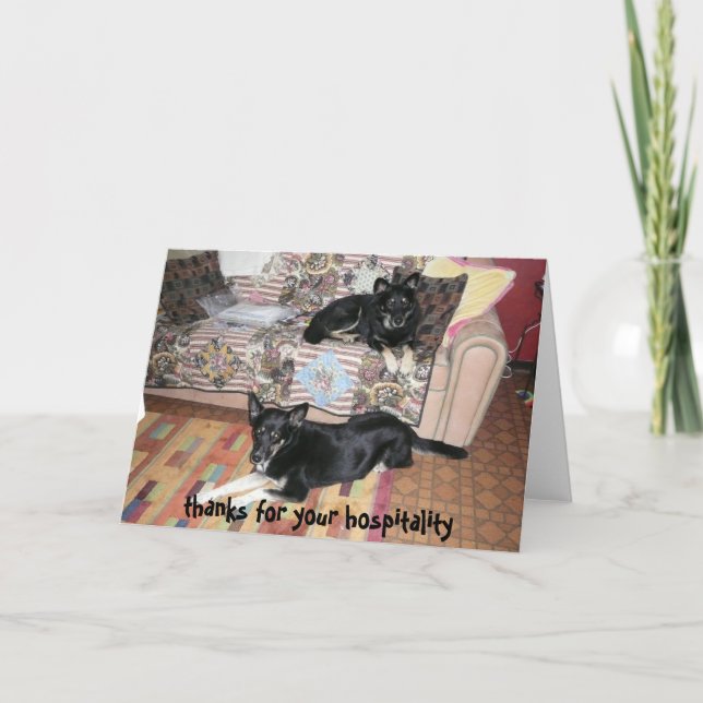 Thank you for your hospitality card (dogs) (Front)