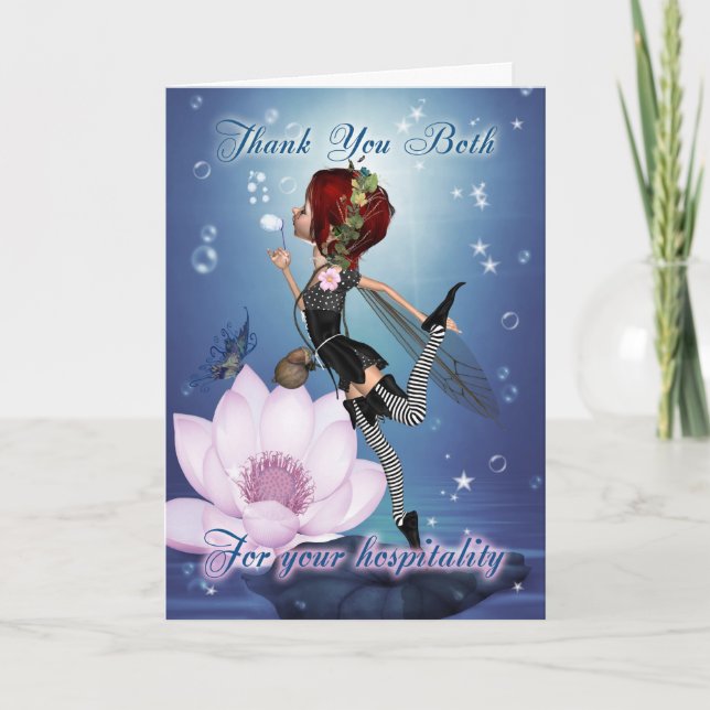 Thank You For Your Hospitality - Fairy Greeting Ca (Front)