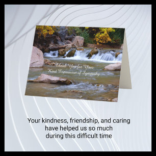 Thank You for Your Kind Expression of Sympathy Card