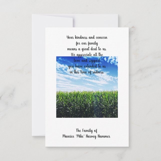 Thank you for your Kindness (Front)